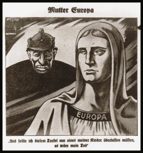 Het joods-bolsjewistisch gevaar bedreigt Europa, en als er ook maar ééntje valt, zou dat het einde van heel Europa betekenen.