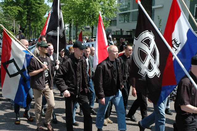 Foto van een demonstratie in Arnhem